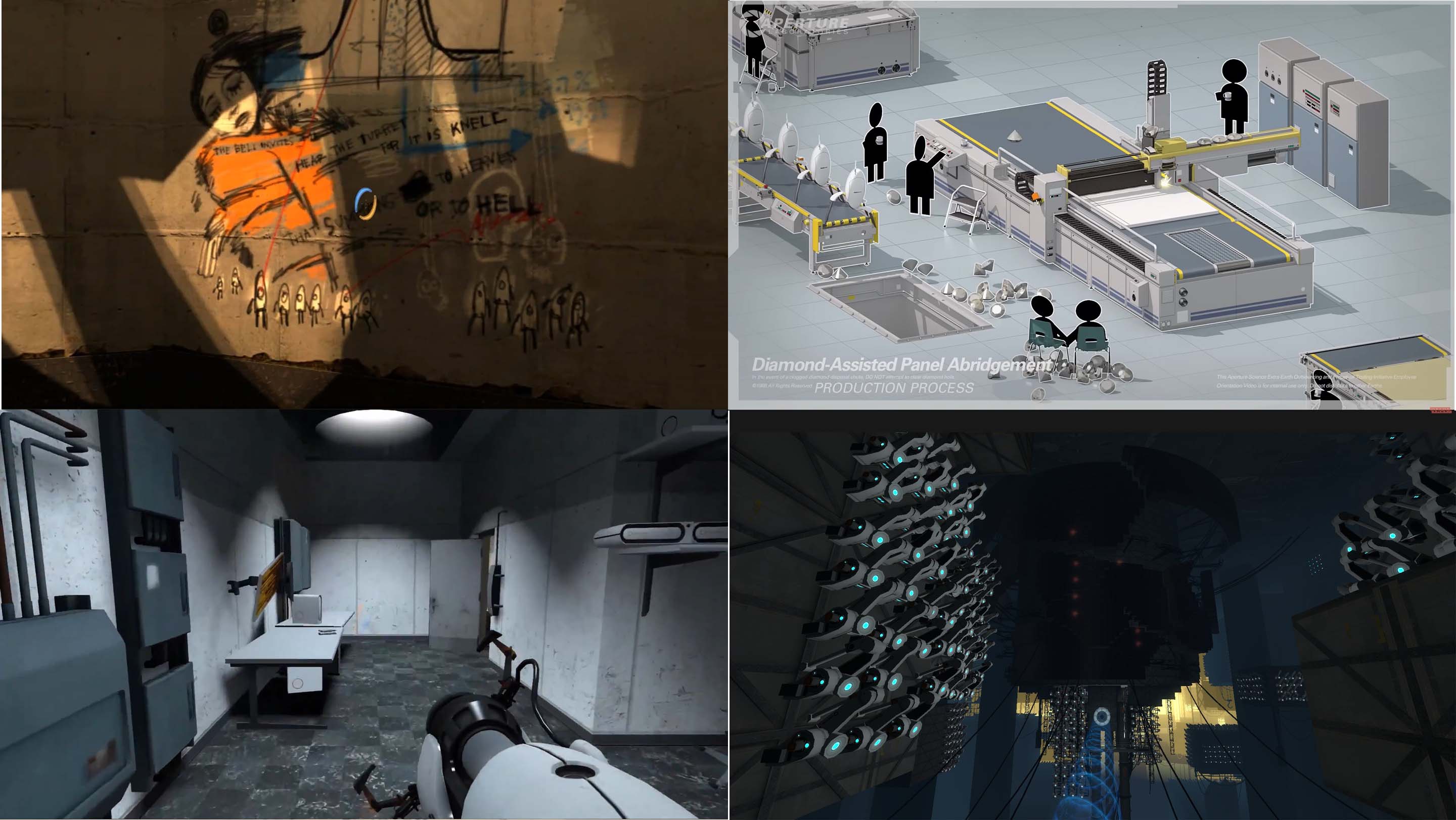 Two shots from the Beginner's Guide game